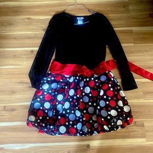 Christmas Bonnie and Jean polka dot dress!